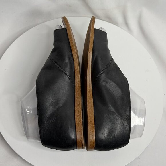 1.State Sandals Women’s Size 6.5 Black Celvin Leather D'Orsay Flat Open Toe - Picture 5 of 8